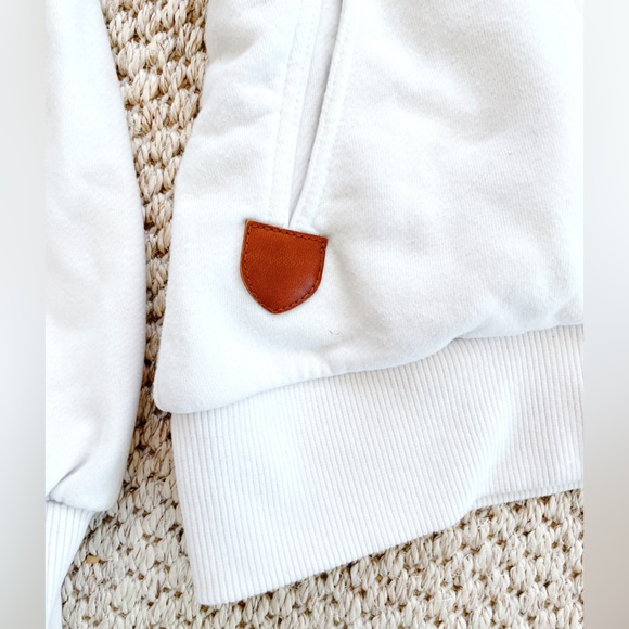 Wanakome Athena Ivory Full-Zip Hoodie S white hooded zip jacket fleece - Picture 10 of 10